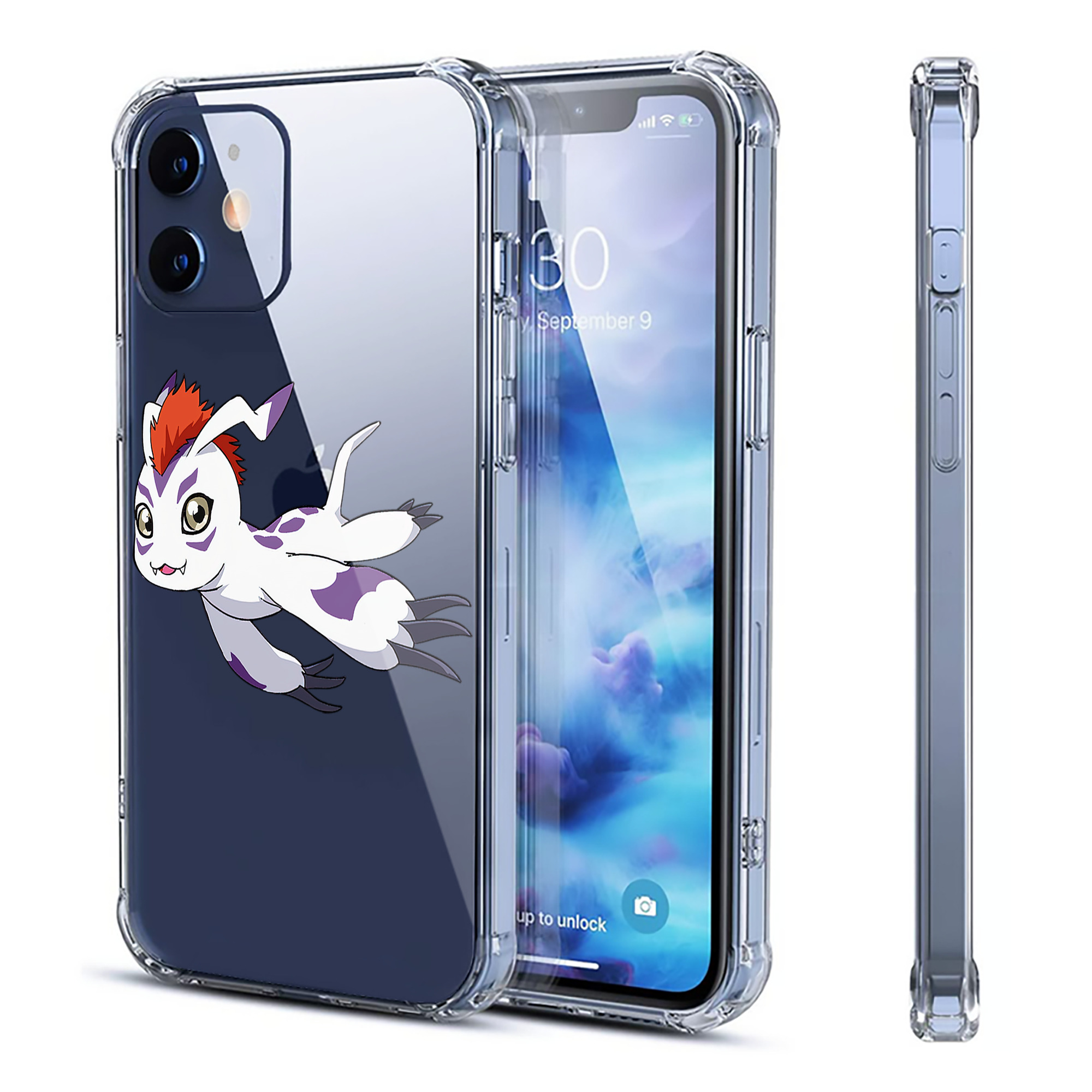 （画像用） Digimon デジタルモンスター/デジモン 【iPhone 12シリーズ対応】透明スマホケース（クリアソフトケース）